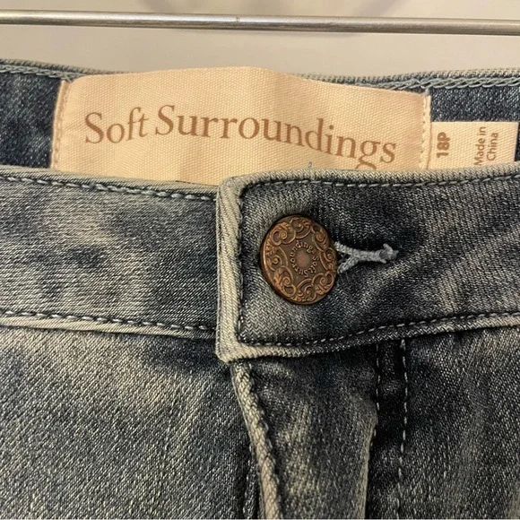 Soft Surroundings Straight Leg Ultimate Denim Jeans - Picture 3 of 5